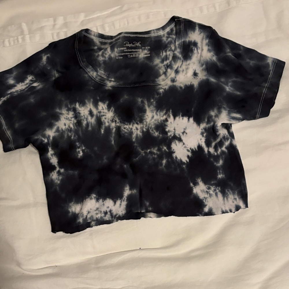 Rafe Black and White Tie-Dye Kids Tee